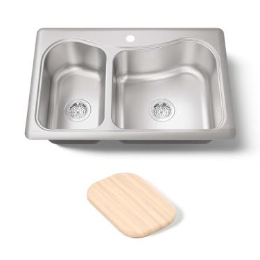 Imagem de KOHLER K-3361-1-NA Staccato Pia de cozinha grande/média com aro