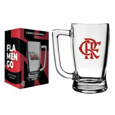 Imagem de Caneca Times Cerveja 340ml Vidro Chopp Flamengo Corinthians Santos Tab