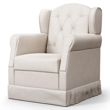 Imagem de Poltrona de Amamentação Balanço Letícia Suede Bege - Phoenix