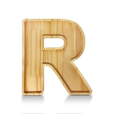 Imagem de Petisqueira Letra R Tábua Com Rebaixo Madeira Pinus Woodspot
