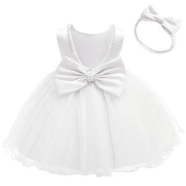 Imagem de Vestido NSSMWTTC para bebês e meninas, Páscoa, criança, branco, 70 cm