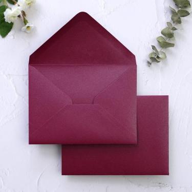 Imagem de Envelope Ponatia A1 Burgundy 9x13 cm, pacote com 50 selos
