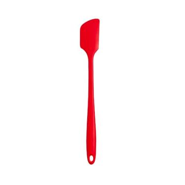 Imagem de GIR: Espátula de silicone skinny Get It Right para cozinhar, assar, raspar e misturar - Espátula de cozinha antiaderente resistente ao calor - 28 cm - Utensílio de cozinha de silicone vermelho