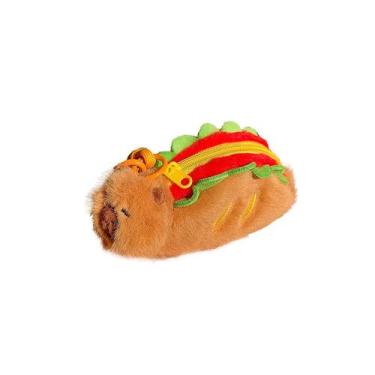 Imagem de Chaveiro de pelúcia com design fofo de cachorro-quente para crianças e