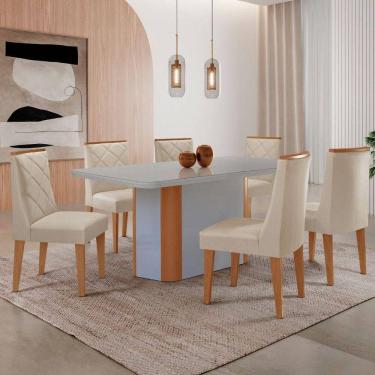 Imagem de Mesa Jantar Isadora 180cm 6 Cadeiras Isadora Moderna