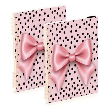 Imagem de Burbuja Cadernos com nome, papel pautado universitário A5 com 60 folhas, fichário para escritório, 2 unidades