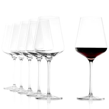 Imagem de Stölzle Lausitz Conjunto de 6 quatrófilos de vidro Bordeaux, 55 ml – Taças de vinho premium ideais para Bordeaux – taças de vinho tinto elegantes em cristal para o máximo aroma – Resistente à