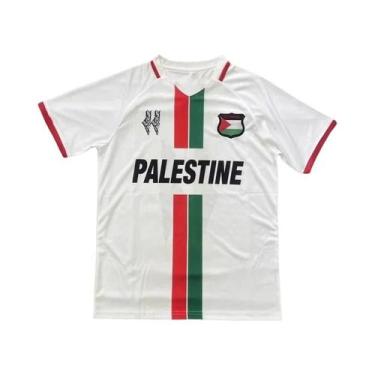 Imagem de Camisa De Futebol Com Estampa Da Bandeira Da Palestina, Gola Redonda, 