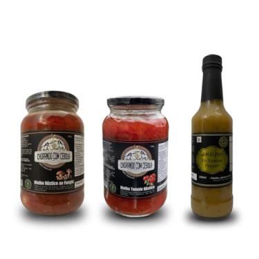 Imagem de Chorando com Cebola, Kit Molhos Tomate Rustico Lemon Pepper Rustico Funghi