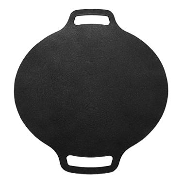 Imagem de KIMISS Grelha para Churrasco Estilo Coreano - Grelha Redonda Antiaderente Com Revestimento de 6 Camadas para Cozinhar Em Ambientes Internos e Externos - Redonda Coreana Versátil para Bifes, Vegetais