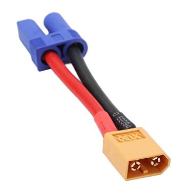 Imagem de KIMISS Cabo XT60 para EC5 para Modelos RC – Adaptador de Silicone Macio 12AWG, Conector Macho para Fêmea para Carros, Barcos e Aeronaves RC – Conexão Segura e Confiável