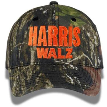 Imagem de Chapéu Mossy Oak Harris Walz 2024 Camo de perfil médio de algodão e po