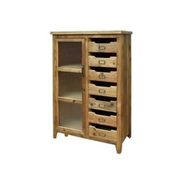 Imagem de Armário de buffet, aparadores retrô, armários de móveis de cozinha, armários de bar para casa, armários de sala de estar com portas de vidro, aparador