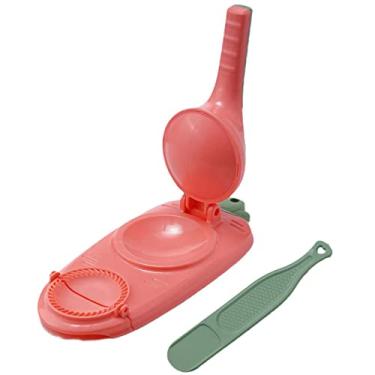 Imagem de Fabricante de Dumplings 2 em 1 Portátil Massas para e Máquina Prensar Moldes Manuais Multifuncionais PP Grau Alimentar Alça Ergonômica Buraco Armazenamento Fácil