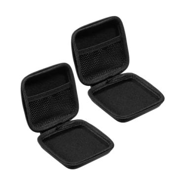 Imagem de PATIKIL Capa organizadora eletrônica de 9,4 x 3,94 x 1,97 cm, 2 peças, estojo de transporte quadrado rígido de EVA com zíper para multímetro digital, câmera, cabo carregador, fone de ouvido, preto