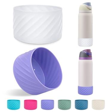 Imagem de 2 peças de manga de base de silicone para garrafa de água Owala FreeSip Twist and Flip protetor de silicone para garrafa Owala Acessórios de garrafa de água livre de BPA