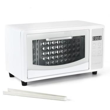 Imagem de heemeei Esterilizador de ferramentas de unha, esterilizador grande de camada dupla de 10 L para ferramentas de unhas, armário de limpeza multifuncional de ferramentas de manicure com ajuste de