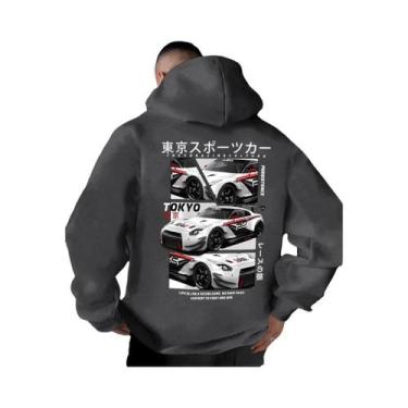 Imagem de Moletom Casual Masculino Estilo Streetwear Com Estampa Grande Da Cidad