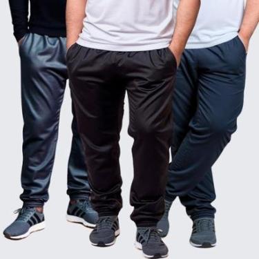 Imagem de KIT 3 Calça Plus Size Jogger Masculina Helanca-Masculino