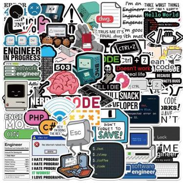 Imagem de Conjunto de adesivos Programmer Funny Creative Vinyl Decals x50 - Yiwe