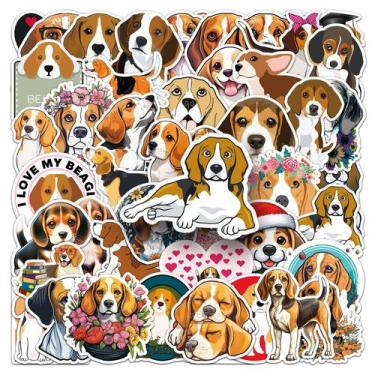 Imagem de Pacote de adesivos Beagle Dog, 50 unidades, lindos decalques de desenh