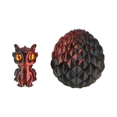 Imagem de Conjunto De Ovos De Dinossauro Impressos Em 3D Multicoloridos Com Tamp