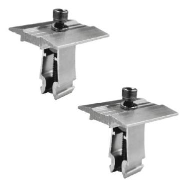 Imagem de Fixador Grampo Middle Clamp Painel Solar Alumínio Kit 02 Un - FEK SOLA