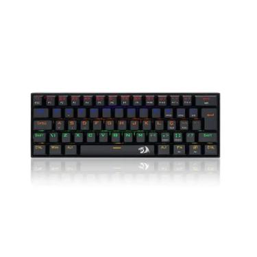 Imagem de Teclado Mecânico Gamer, Redragon Lakshm,i Led Rainbow, Preto, Switch Outemu Red, ABNT2 - K606r
