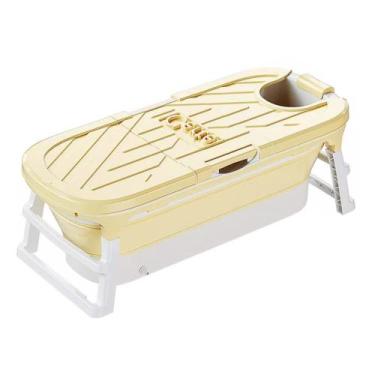 Imagem de Banheira Ofurô Dobrável para Adulto 340 L - KLOOF, Amarelo