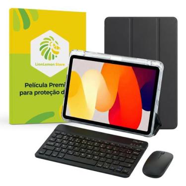 Imagem de Kit Capa Slim Preta para Xiaomi Redmi Pad SE + Película de Vidro Tempe