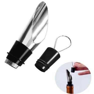 Imagem de Bico Dosador Inox com Tampa Vinho Champagne Corta Gotas - Fx
