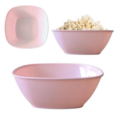 Imagem de Tigela Quadrada Rosa Saladeira em Melamina 1,5L - Sk