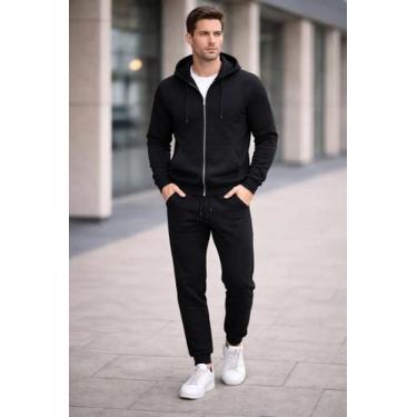 Imagem de Conjunto Moletom Masculino Aberto Com Zíper E Capuz 2732 - Fashion Nee