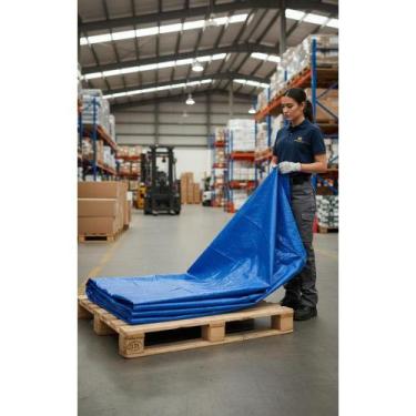 Imagem de 2x Lona 6x4m Azul Reforçada 100 Micras com Ilhós - Congratulations Sto