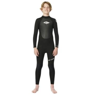 Imagem de Long John Rip Curl Omega 3/2mm Back Zip Back Zip Preto Juvenil, 08, Bl
