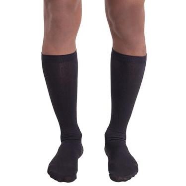 Imagem de Meia masculina 3/4 alta compressão kendall, G, Preto
