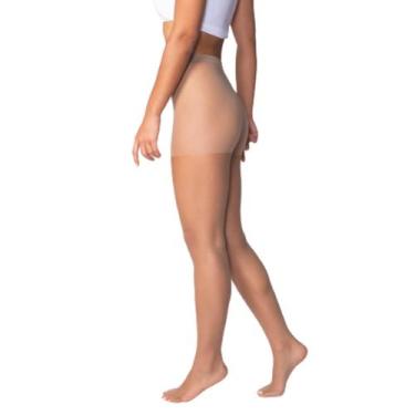 Imagem de Meia Calça Fina Lupo Loba Fio 6 Invisível Com 18% Elastano  , Natural,