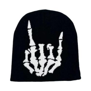 Imagem de Gorro De Lã Tricotado Com Letras Estilo Hip Hop, Moda De Rua Para Outo
