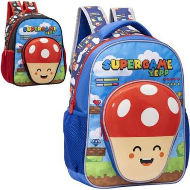Imagem de Mochila Costas Escolar Infantil Menino Super Mario Bros Yepp Toad, Ver