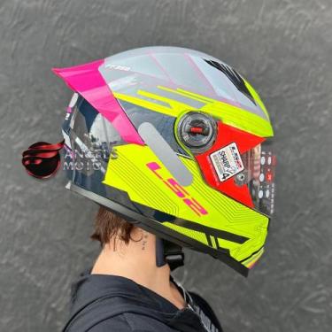 Imagem de Capacete LS2 FF358 S Digital Black Yellow, 56, Amarelo