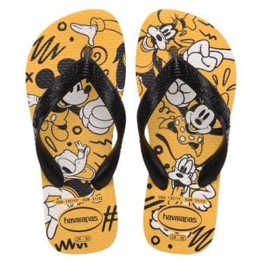 Imagem de Chinelo Infantil Menino de Dedo Disney Mickey Havaianas Kids, Amarelo,