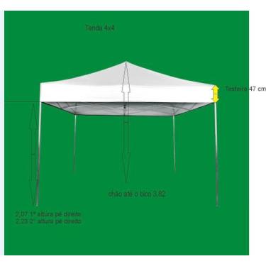 Imagem de Tenda Gazebo Sanfonada articulada 4x4 C/ Sacola Transporte - T & T Ten