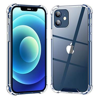 Imagem de Capa de policarbonato de poliuretano termoplástico transparente fina e leve da rooCASE para iPhone 12 de 5,4 polegadas