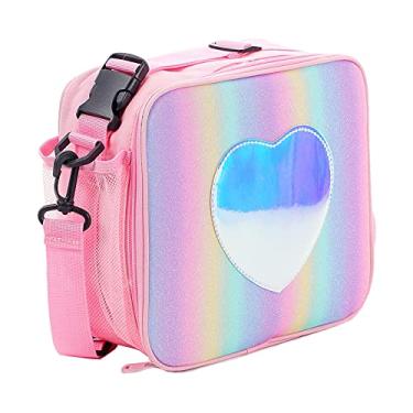 Imagem de Newmind de lancheira portátil com isolamento térmico para lancheira de escritório de resfriamento para homens e mulheres adultos, Rosa