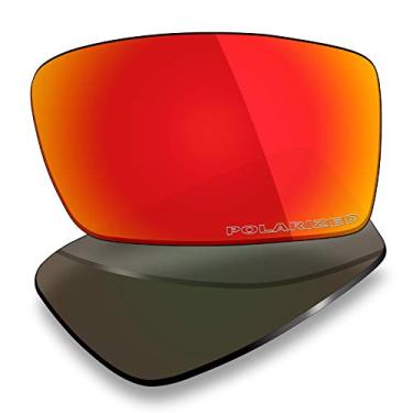 Imagem de Mryok Lentes de reposição para Oakley Gascan OO9014 - Opções, Anticorrosão da água do mar, polarizada - vermelho fogo, One Size