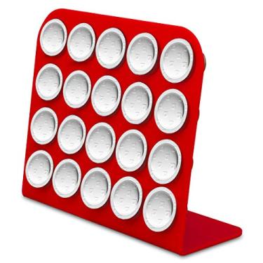 Imagem de Porta Cápsula Acrílico - Compatível com Cápsulas Nespresso® - Vermelho - 20 un.