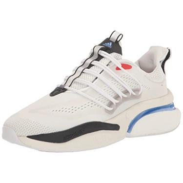 Imagem de adidas Alphaboost V1 Tênis masculino, Fusão branco/azul/vermelho brilhante, 11.5