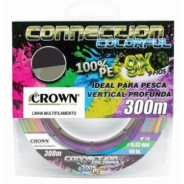 Imagem de Linha Multifilamento Crown Connection 9x Color 0,23mm 300m