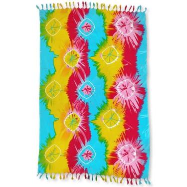 Imagem de Canga Saída de Praia Poliéster Estampa Colorida Tie Dye - Sarat Moda I