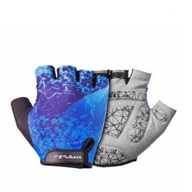 Imagem de Luva Bike Poker Antishock Gel Energy - Preto/Azul - GG (BR)